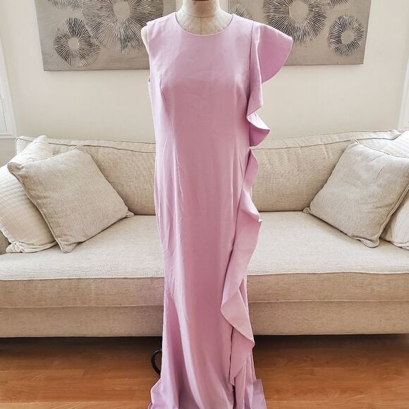 Carmen Marc Valvo Infusion Ruffle Gown sz 14 - Picture 4 of 14